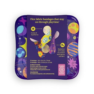 Welly Fun Fabric Bandages in Colorful First Aid Tin