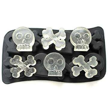 Set of 3 Spooky Halloween Shaped Ice Cube Tray/Food Molds - Fun Scary Designs (3)