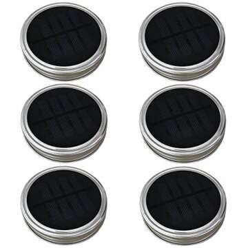CHBKT Solar Mason Jar Lights 6-Pack for Outdoor Use