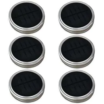 CHBKT Solar Mason Jar Lights 6-Pack for Outdoor Use