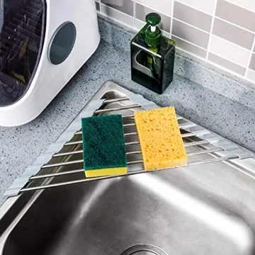 Tomorotec Triangle Roll-Up Dish Drying Rack - Space Saver