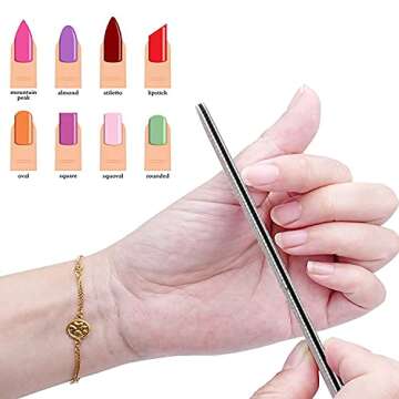 BallHull Nail File 100/180 Grit Fingernail Files Emery Boards for Nail DIY Acrylic Nails & False Nails & Natural Nails, 50 Pcs