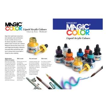 Magic Colour RS420850 Introductory Set 8 Bottles (28ml) of Liquid Acrylic Colour