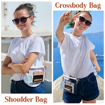 Stylish Lorbro Clear Crossbody Purse for Stadiums and Events