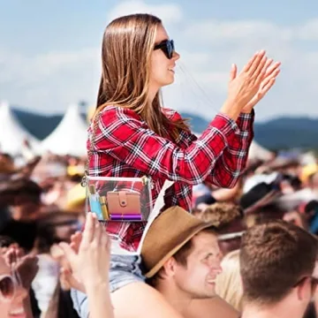 Stylish Lorbro Clear Crossbody Purse for Stadiums and Events