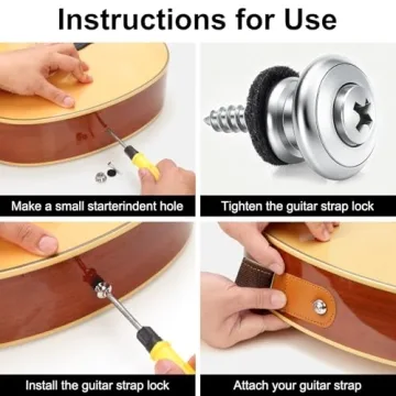 2 PCS Guitar Strap Locks Buttons - Secure Your Guitar with Style