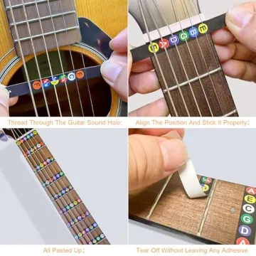 Fretboard Stickers & Chord Chart for Guitar Learners