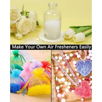 3LB Unscented Aroma Beads for Car Freshies, Clear Gel Crystal No Fragrance, DIY Homemade Natural Eva Beads Bulk