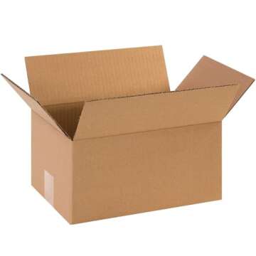 AVIDITI 12 x 8 x 6 Corrugated Cardboard Boxes, Small 12"L x 8"W x 6"H, Pack of 25 | Shipping, Packag...