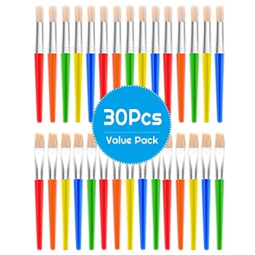 Anezus 30 Kids Paint Brushes Set for Creative Fun