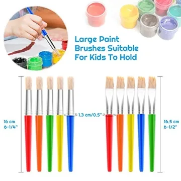 Anezus 30 Kids Paint Brushes Set for Creative Fun