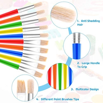Anezus 30 Kids Paint Brushes Set for Creative Fun