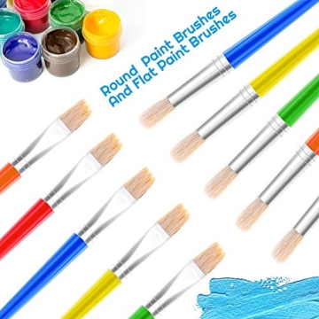 Anezus 30 Kids Paint Brushes Set for Creative Fun