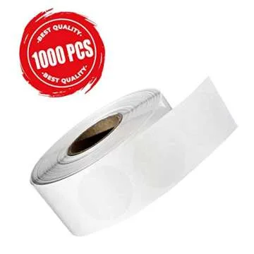 Performore Crystal Clear 1.5" Round Stickers - 1000 Per Roll