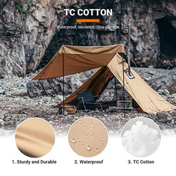 KingCamp Hot Tent - Durable, Warm & Spacious Camping Comfort