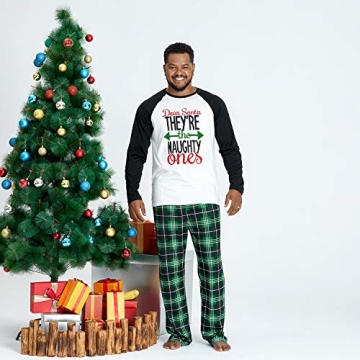 Family Christmas Pajamas Sets with Letter Print