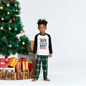 Family Christmas Pajamas Sets with Letter Print