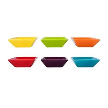 Color Collection Tasting Dishes Multi-Color Set of 6