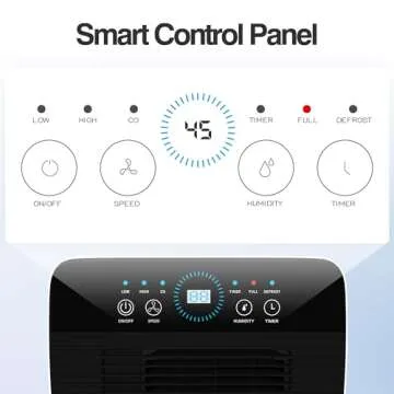 Humsure Dehumidifier 30 Pint 1500 Sq Ft, Dehumidifiers For Home, Dehumidifier With Drainage Hose In Basement Bathroom And Bedroom, Intelligent Humidity Control With 24 Hour Drying Timer