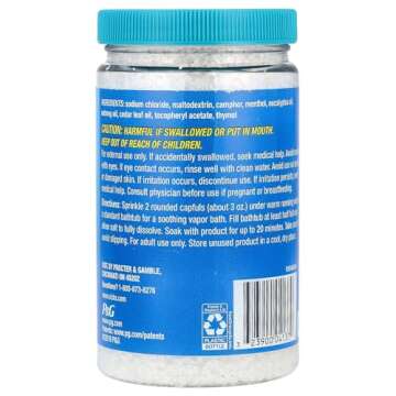 Vicks VapoBath, Bath Salts, Bath Bomb, Non-Medicated Bath Crystals, Comforting Vicks Vapors, Vapor B...