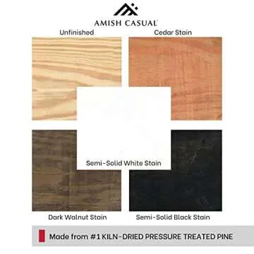 Amish Casual 4 Foot Roll Back Porch Swing with Cup Holders in Unfinished - Amish Made in The USA from Treated Pine Heavy Duty 700 Lb. Weight Capacity