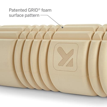 TRIGGERPOINT Performance Therapy Grid Patented Multi-Density Foam Massage Roller (30% Renewable Materials) Exercise, Deep Tissue Muscle - Muscle Pain&Tightness, Improves Circulation (13"), Tan
