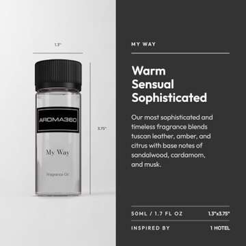 Premium Aroma360 Fragrance Oil with Leather Sandalwood Amber 50mL