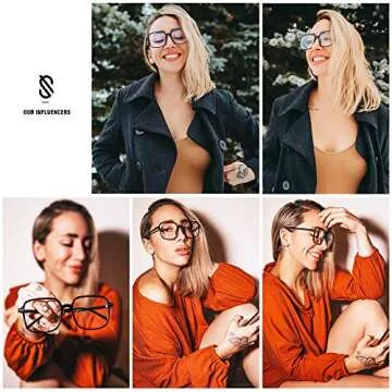 Stylish SOJOS Square Blue Light Blocking Glasses for Women