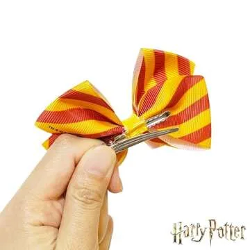 LUV HER Harry Potter Hair Bows - 7 Pcs 4 Inch Bundle - Hair Accessories Gift Set for Girls - Alligator Clips - Ages 3 +