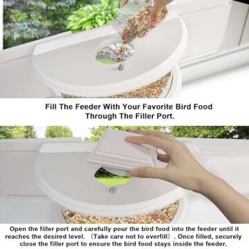 BAIAPEY Window Bird Feeder for 180° Viewing and Joy