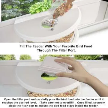 BAIAPEY Window Bird Feeder for 180° Viewing and Joy