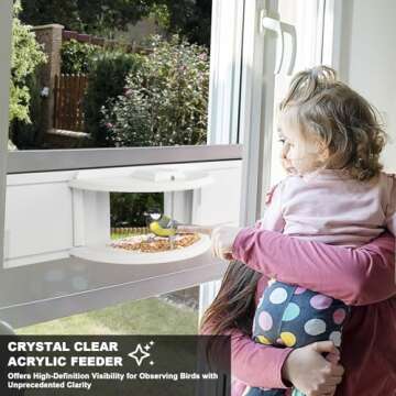 BAIAPEY Window Bird Feeder for 180° Viewing and Joy