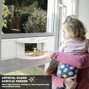 BAIAPEY Window Bird Feeder for 180° Viewing and Joy
