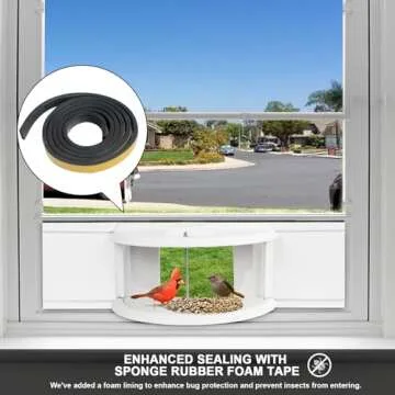 BAIAPEY Window Bird Feeder for 180° Viewing and Joy