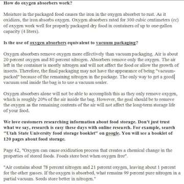 Oxygen Absorbers For Food Storage 400cc ( 5 pcs in Vacuum Sealed Bag x 24, Total 120 Packets ) O2 Absorbers Food Grade Oxygen Absorbers Oxygen Packets For Food Storage Oxygen Remover Absorb Observers