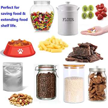 Oxygen Absorbers For Food Storage 400cc ( 5 pcs in Vacuum Sealed Bag x 24, Total 120 Packets ) O2 Absorbers Food Grade Oxygen Absorbers Oxygen Packets For Food Storage Oxygen Remover Absorb Observers