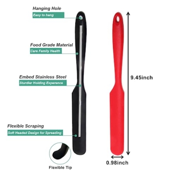 Heat Resistant Silicone Jar Spatulas Set BPA-Free 2Pcs