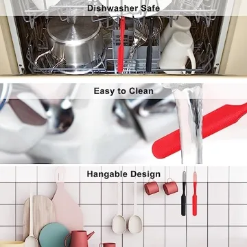 Heat Resistant Silicone Jar Spatulas Set BPA-Free 2Pcs