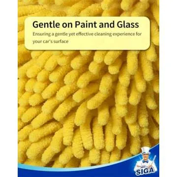 MR.SIGA Premium Microfiber Chenille Car Wash Mitt Pack of 2