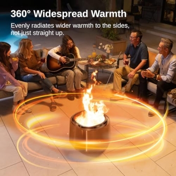 East Oak Smokeless Fire Pit 21'' Durable Outdoor Heat