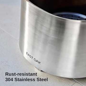 East Oak Smokeless Fire Pit 21'' Durable Outdoor Heat