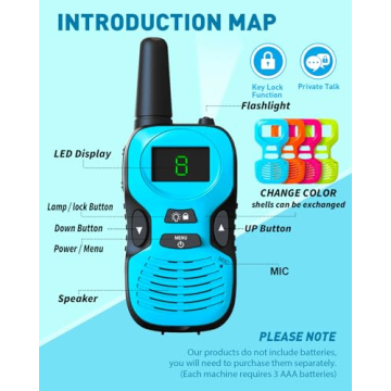 Hetyue Kids Walkie Talkies with Long Range - 4 Pack