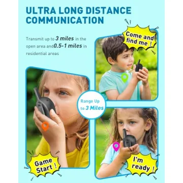 Hetyue Kids Walkie Talkies with Long Range - 4 Pack