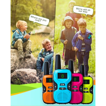 Hetyue Kids Walkie Talkies with Long Range - 4 Pack