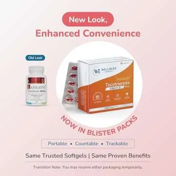 WELLNESS EXTRACT Eannatto Tocotrienols Vitamin E Supplements Tocopherol Free, Supports Immune Health...