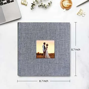 Mublalbum Photo Album 4x6 200 Photos Linen Cover with Memo Areas Photobook Pictures Book for Wedding...