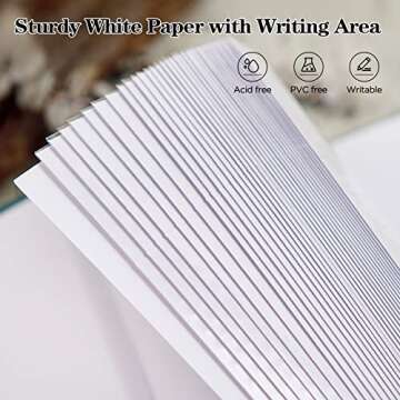 Mublalbum Photo Album 4x6 200 Photos Linen Cover with Memo Areas Photobook Pictures Book for Wedding Family Baby and Vacation (Gray)