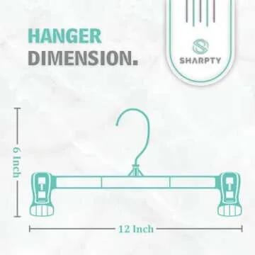 Sharpty Pant & Skirt Hangers - Closet Hangers for Shorts, Shirts, Jeans, Dresses, Slacks, Coats, Clo...