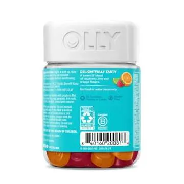 OLLY Kids Chillax Gummies, L-Theanine, Magnesium, Lemon Balm, Chewable Supplement, Sherbet Flavor with Other Natural Flavor - 50 Count