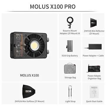 Zhiyun MOLUS X100 PRO 100W COB LED Video Light